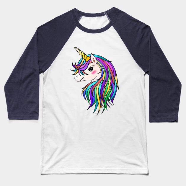 cute unicorn Pastel gift for women,unicorn lover ,fantasy Baseball T-Shirt by fall in love on_ink